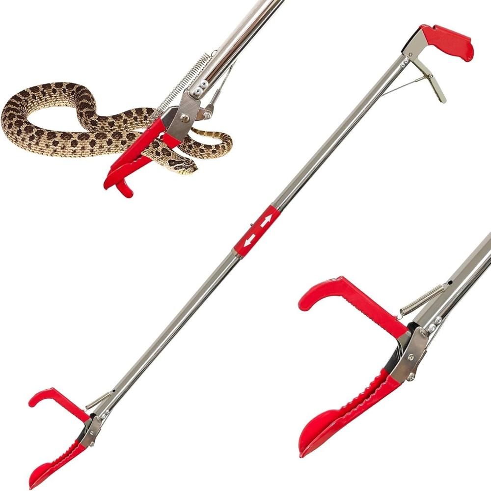 Stainless Steel 5ft Foldable Snake Catcher with PVC Coated Jaw