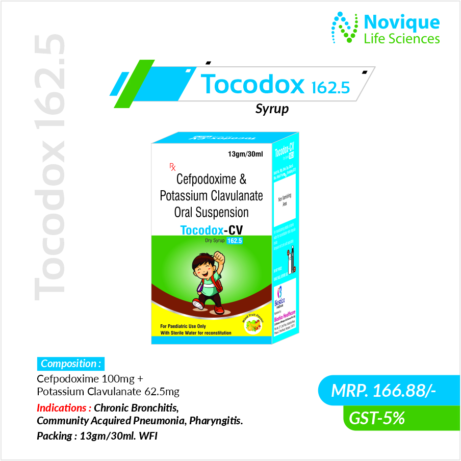Cefpodoxime 100mg + Potassium Clavulanate 62.5mg (Dry Syrup)