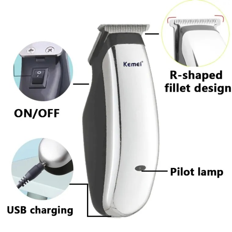Kemei KM-666C Battery Mini Electric Beard Hair Trimmer