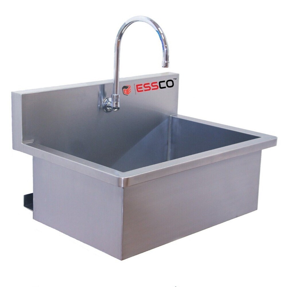 ESSCO 873 - Scrub Sink Single Tap Wall Mount Foot Operated Pedal Model