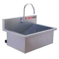 Essco 873 - Scrub Sink Single Tap Wall Mount Foot Operated Pedal Model - Color: Sliver