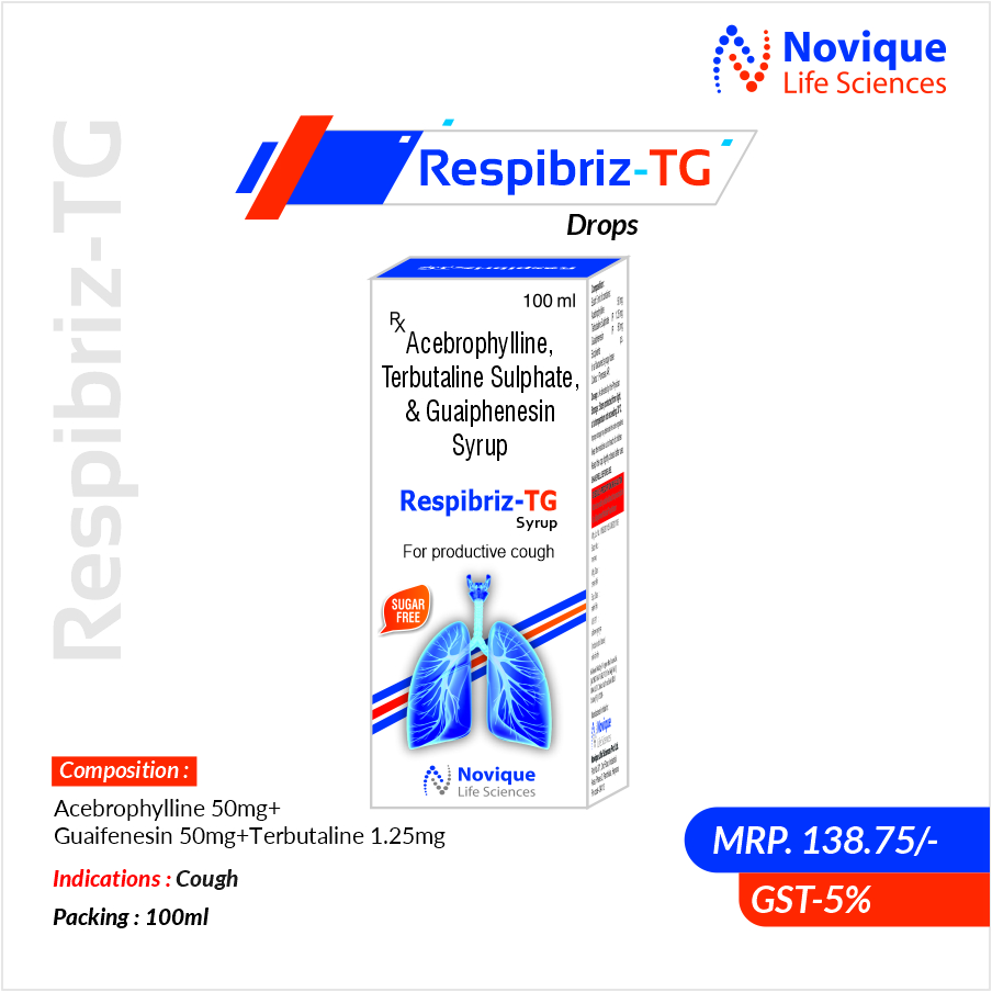 Acebrophylline 50mg + Guaifenesin 50mg + Terbutaline 1.25mg - Dosage Form: Syrup