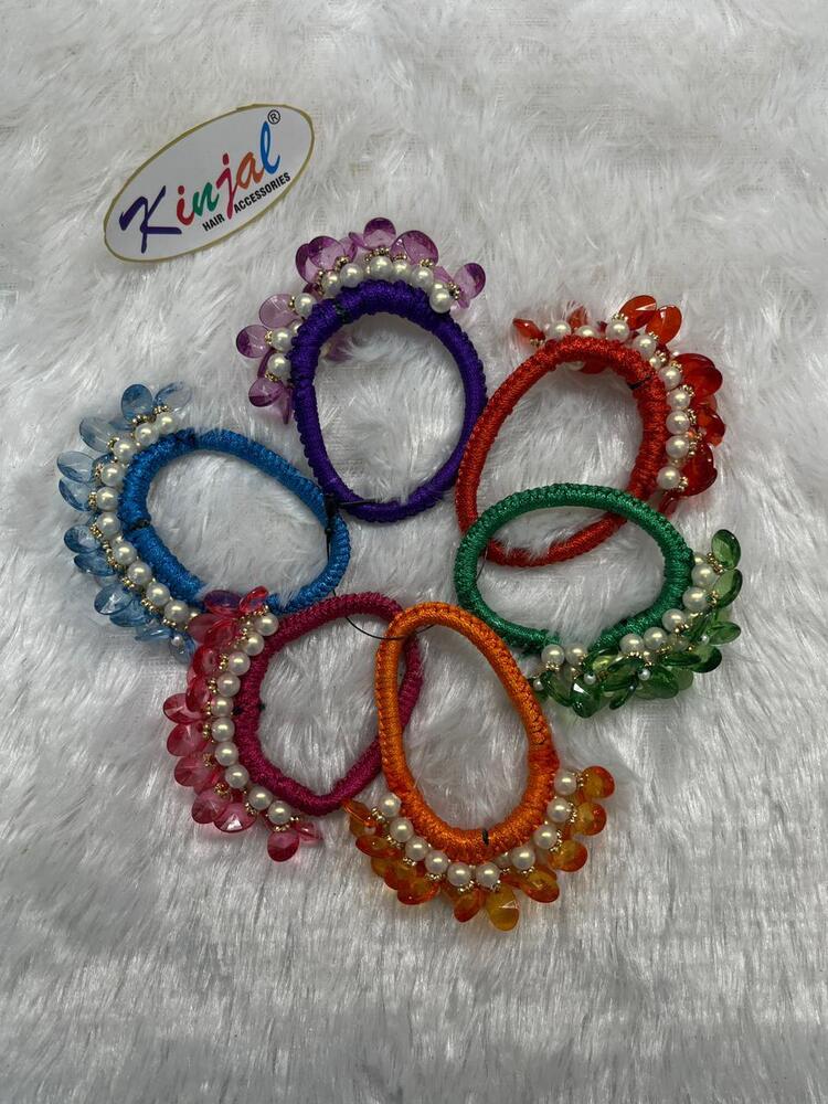 Knitted & Beaded Fancy Hair Ruffles