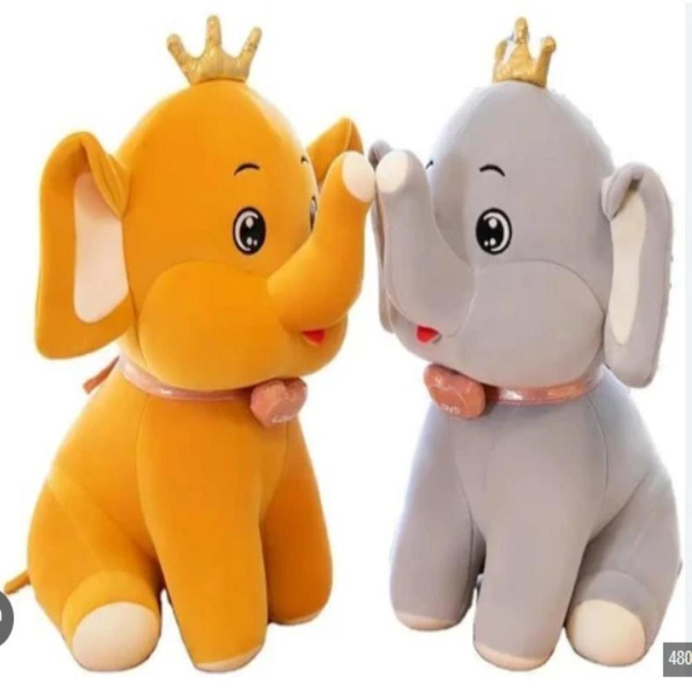 SOFT TOY CROWN ELEPHANT