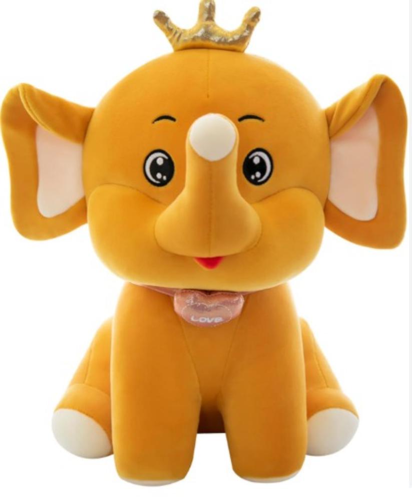 SOFT TOY CROWN ELEPHANT