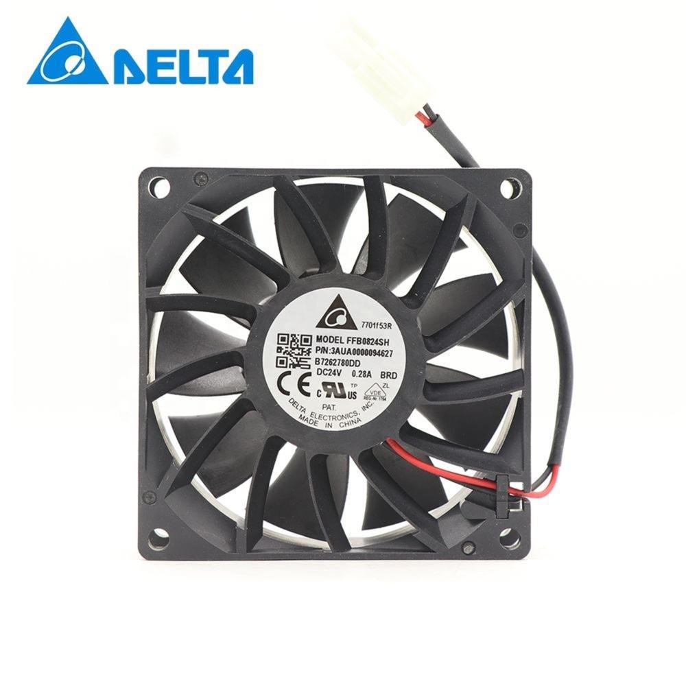 Delta FFB0824SH 24V DC 0.28A 8025mm 5.76W 4500RPM Ball Bearing ABB Inverter Axial Cooling Fan 