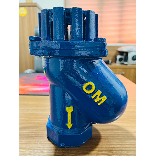 Ball Type Foot Valve - Color: Blue