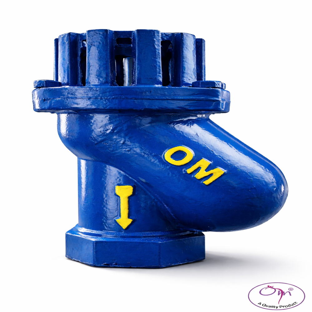 Ball Type Foot Valve - Color: Blue