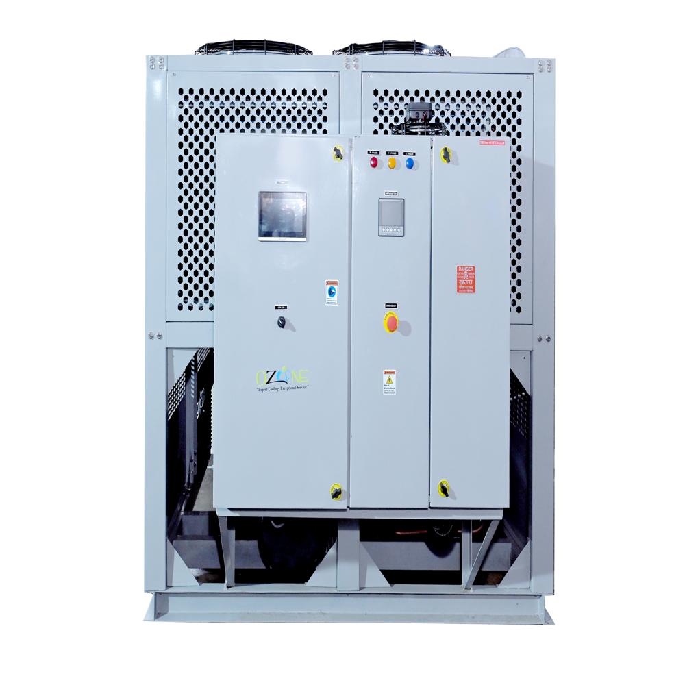 Air Cooled Scroll Chiller - Mild Steel, Standard Size, White Color | 415 Volt Power Supply, 1-year Warranty, Industrial Use
