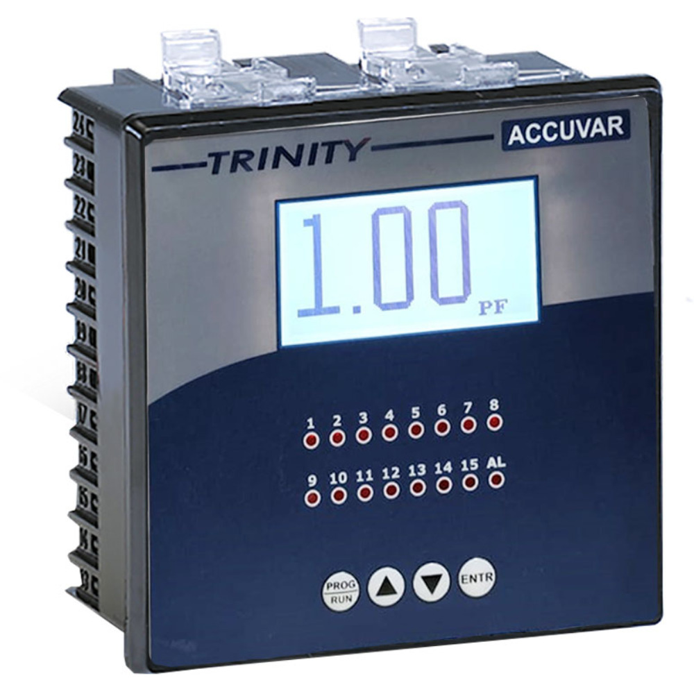 Trinity Accuvar Power Factor Correction Relay - Coil Power: 80 Vac - 480 Vac