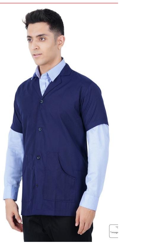 Over Coat For Men - Color: Blue