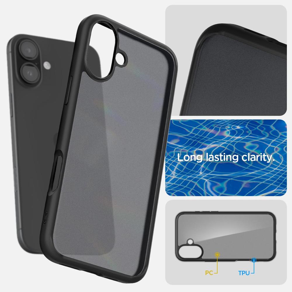 Spigen Cover Case For iPhone 16 Plus- Frost Black