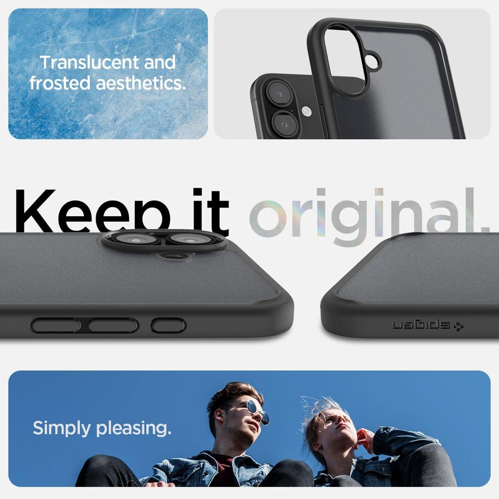 Spigen Cover Case For iPhone 16 Plus- Frost Black