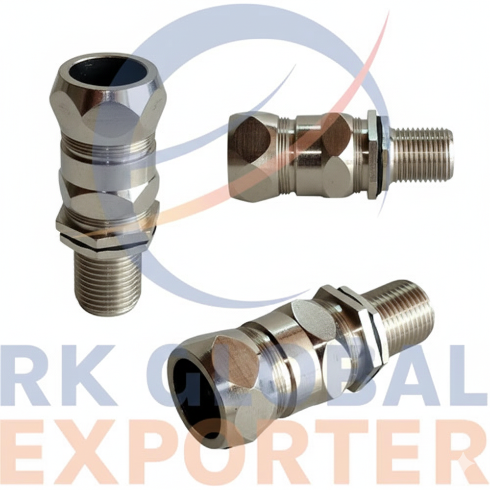 38mm Double Compression Brass Cable Glands - Color: Sliver