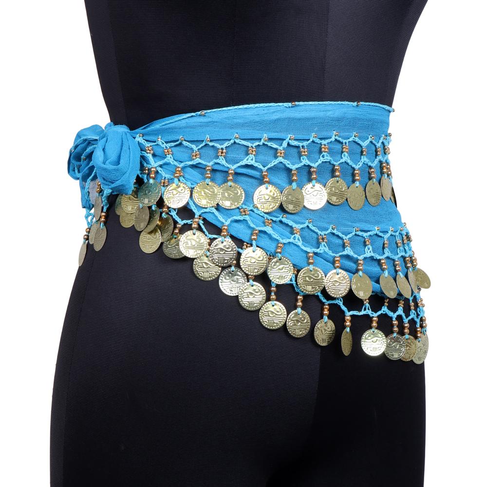 Sky Blue Belly Dancing Belts - Design: Standard