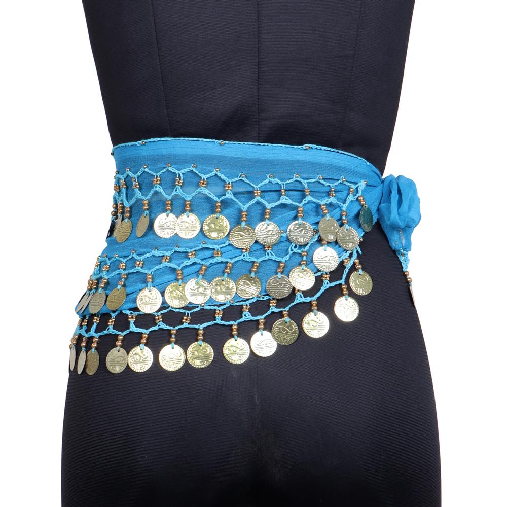 Sky Blue Belly Dancing Belts - Design: Standard