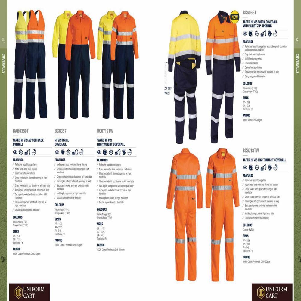 Coverall Industrial Safety Suits - Color: Multi