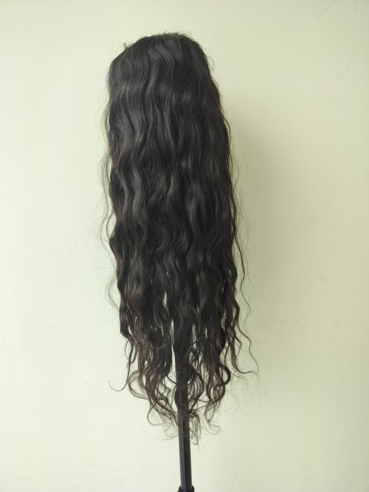 Half Head Deep Wavy Wig - Color: Natural Black