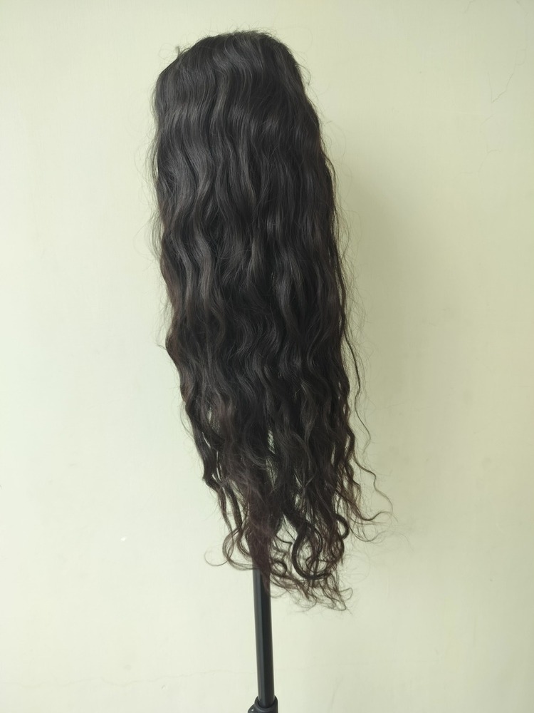 Half Head Deep Wavy Wig - Color: Natural Black