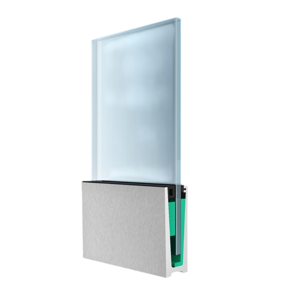 Continuous Profile Glass Railing System - Feature: Easily Assembled