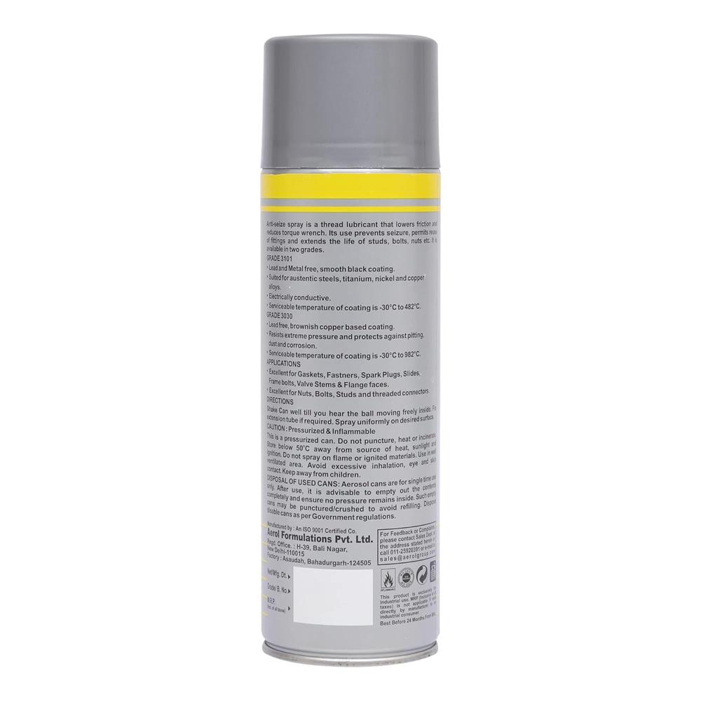 Aerol Anti-Seize Lubricant Spray, Grade 3101
