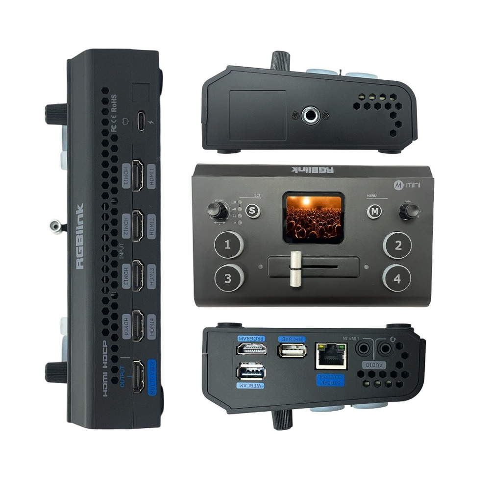 Rgblink Mini V3 Video Mixer Switcher For Live Streaming - Color: Black