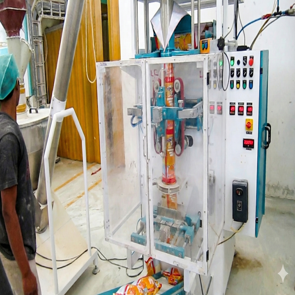 Wheat Flour Packing Machine - Ss304 & Ms Body, 10g To 10kg Pouch Sizes | Fully Automatic, Plc Control, Heavy Duty Design