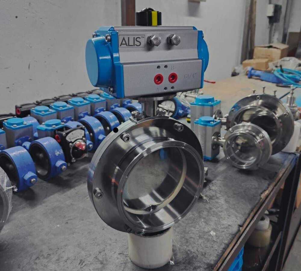 Pharm butterfly valve pneumatic oprat