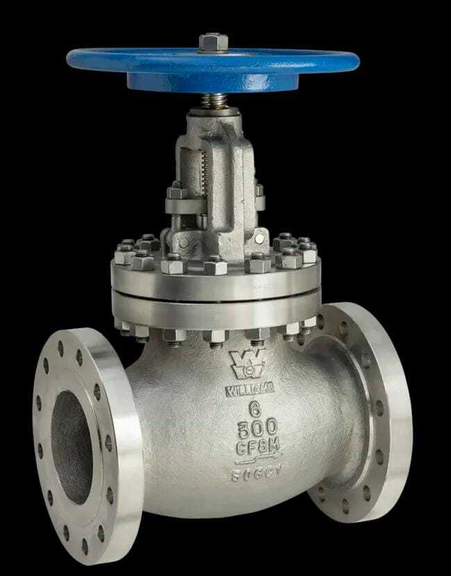 Industrial Globe Valve - Color: Silver