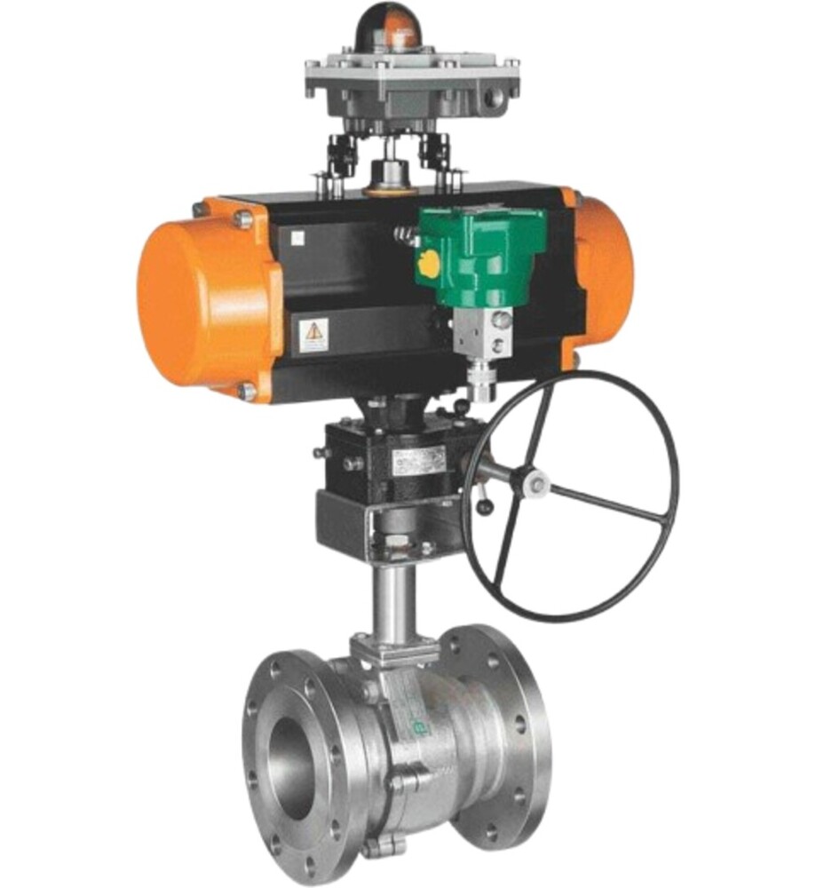 Pneumatic With Manuali Withe Open Close Feedback Ball Valve