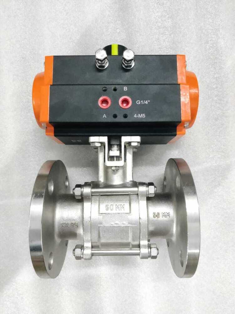 Pneumatic Achuater Ball Valve - Color: Multiple