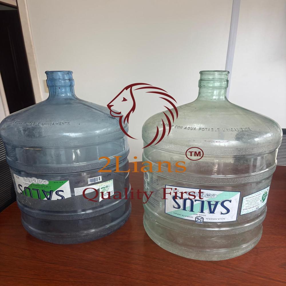 PC water bottle regrind blue and green tint