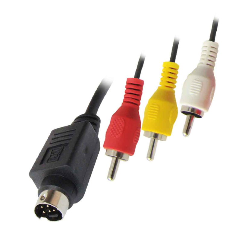 Mx S-Video Mini Din 7 Pin Male To 3 Rca Plug Cord   1.5M - Length: 1.5  Meter (M)