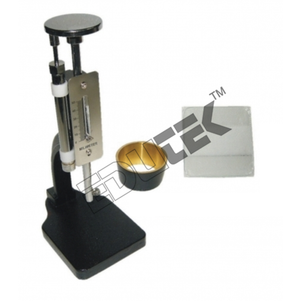 Vicat Apparatus - Brass Steel And Plastic, 10 Mm Reversible Plunger, 1 Mm Steel Needle, Analog Display, Manual Automation, 1-year Warranty
