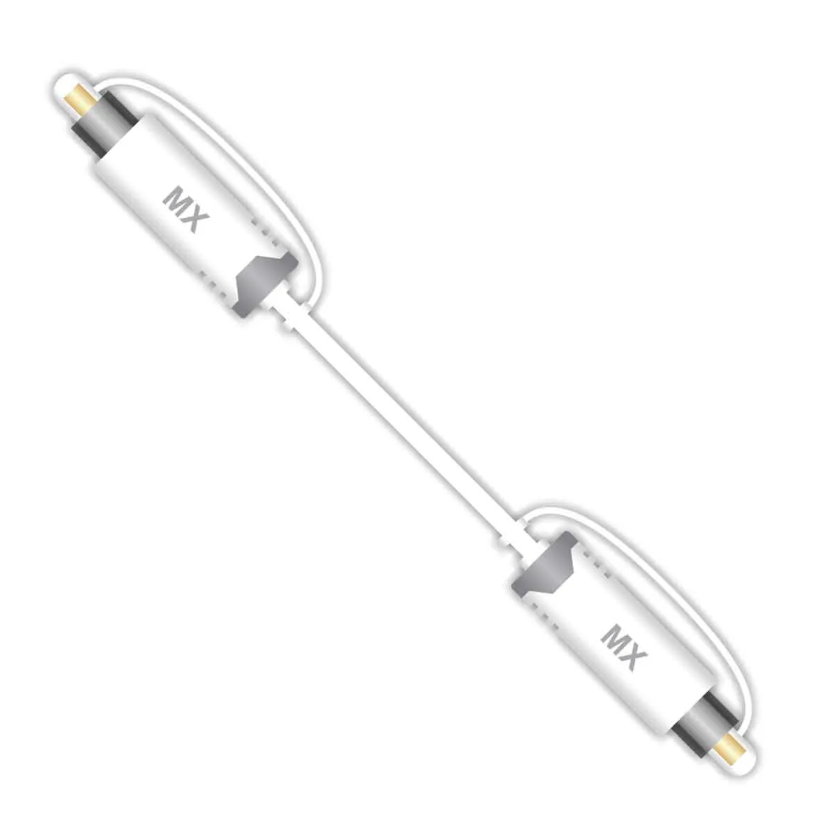 Mx Toslink Plug To Toslink Plug Fiber Optic Cable   1.5 Meters - Color: White