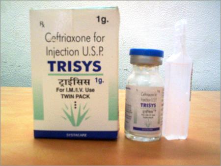 Trisys / Ceftriaxone के लिए इंजेक्शन