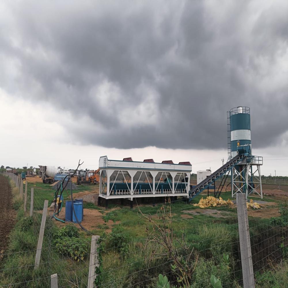 Inline Concrete Batching Plant - Conveyor Capacity: 1200 Kg