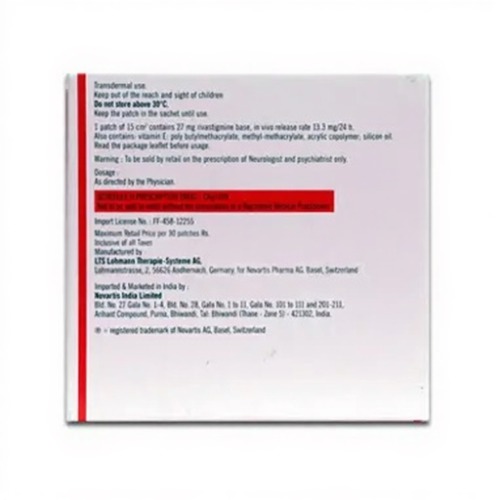 Exelon Patch 15 (13.3 Mg) Patch - Recommended For: Doctor