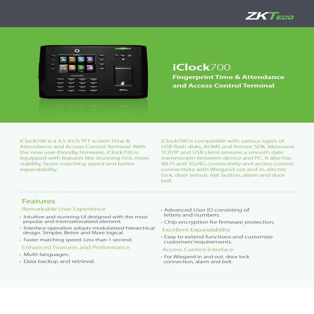 iclock 700