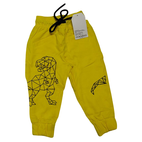 Kids Printed Yellow Track Pant