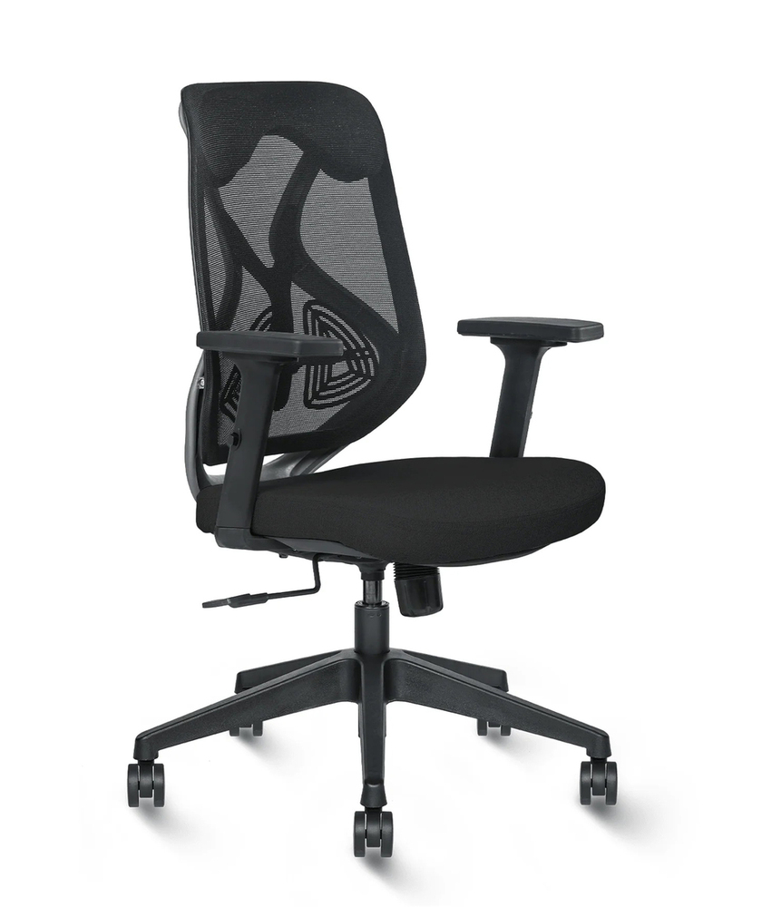 Maxxworth Zen Medium Back Chair - Color: Black