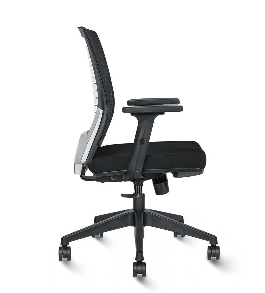 Maxxworth Zen Medium Back Chair - Color: Black