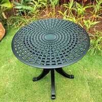 Orion Small Round Aluminium Table With 4 Legs - Application: Outdoor