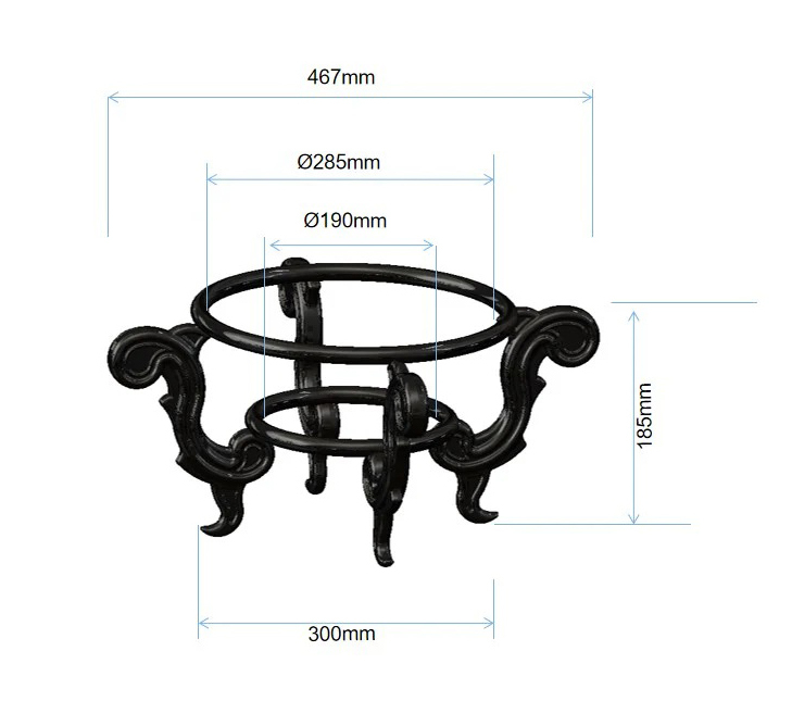 Tulip Plant Pot Holder with Top Rim of 19cm (Set Of 2)