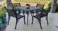 Vega Floral Square Table with 4Chairs (Set of 5)