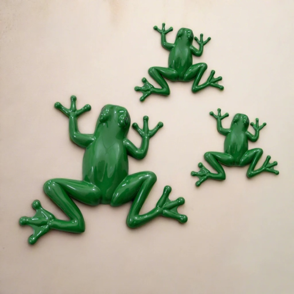 Leaper Frog - Garden Wall Decor (Set Of 3) - Color: Green
