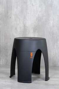 Nebula Aluminium Round And Square Stool - Color: Black