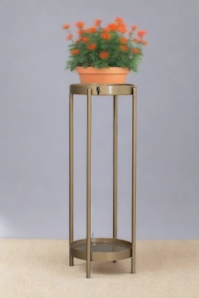 Lily 2 Tier - Plant Pot Holder - Color: Brown