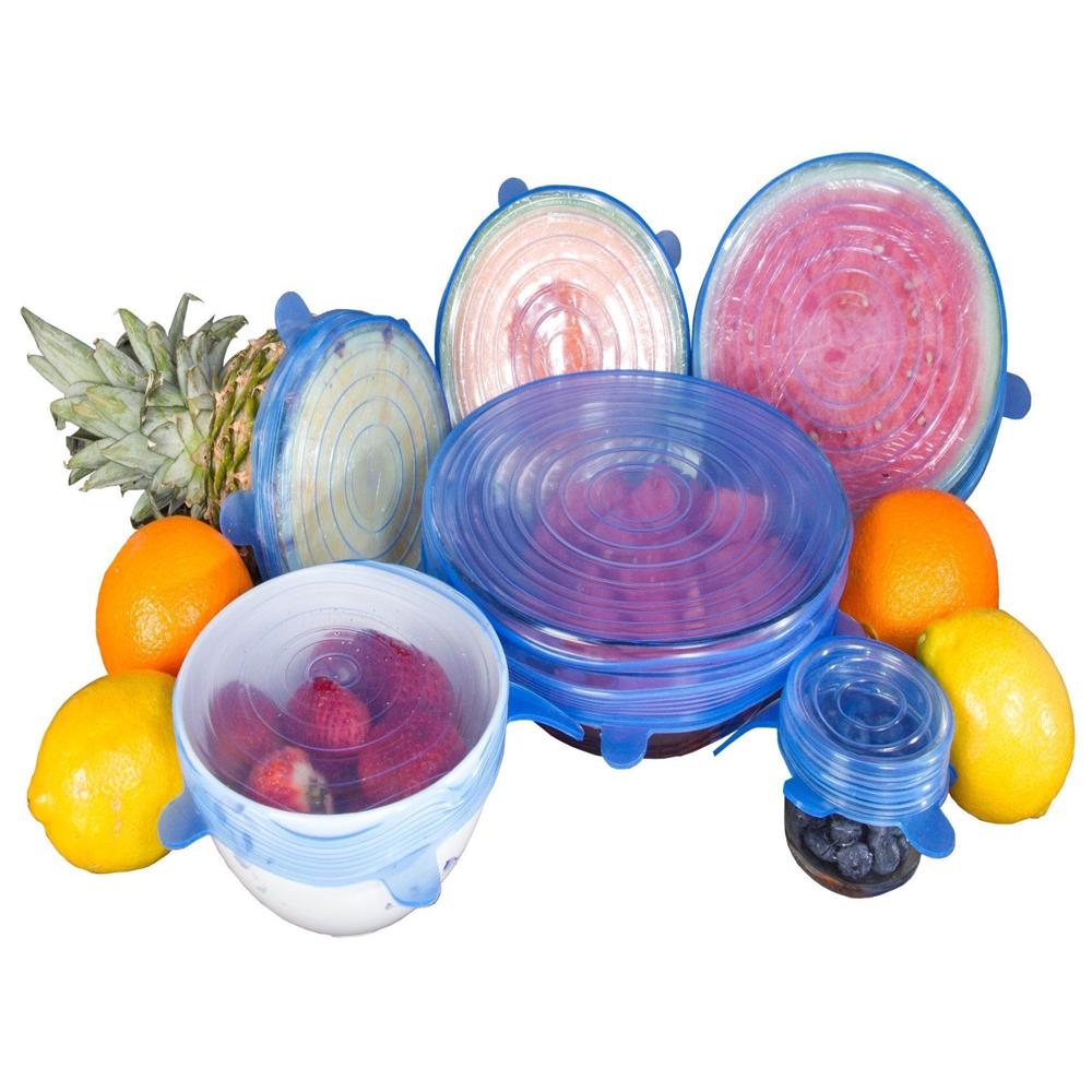 Silicone Stretch Lids - Color: Blue