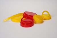 Handle Caps - Color: Yellow & Red